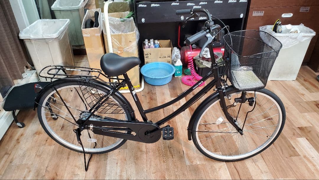 ★サイクル自転車☆最終値下げ！ブラック メッシュバスケット付き