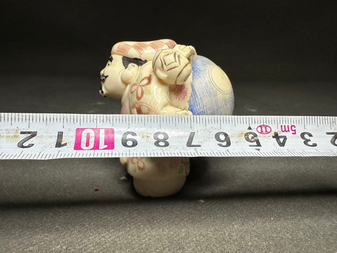 極上　七福神　置物　根付　印籠　天然素材　アンティーク　骨董