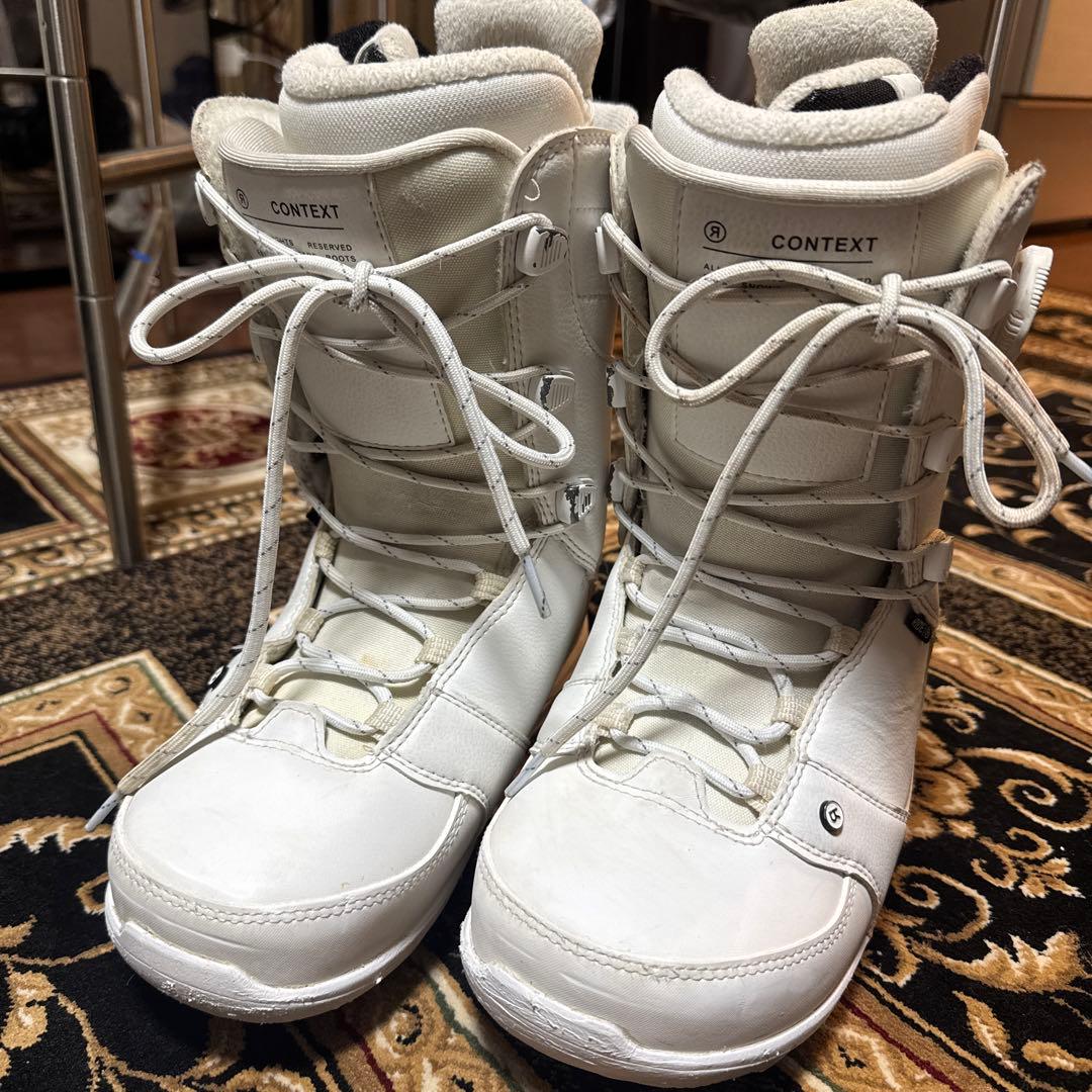 RIDE CONTEXT ホワイト スノーボードブーツ 24cm