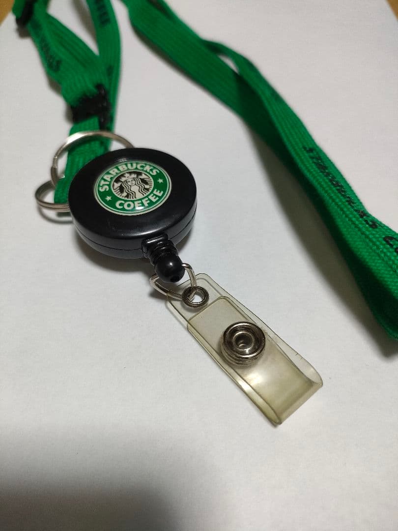 スターバックス リール付きストラップ IDホルダー　旧ロゴ　非売品