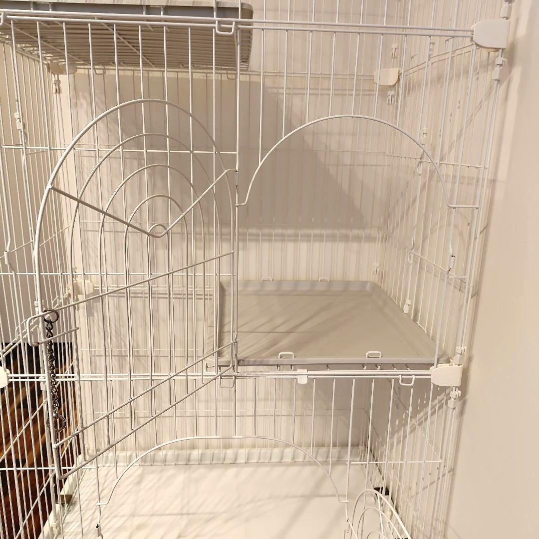 【USED】ホワイト 3段猫ケージ