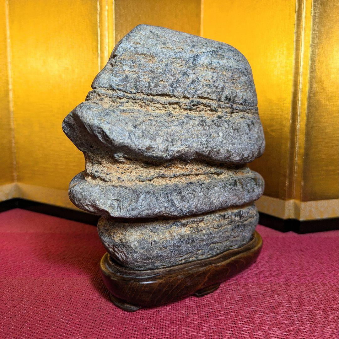 水石 3.7㌔ 茅舎石 鑑賞石 観賞石 水石 盆石 天然石 置物