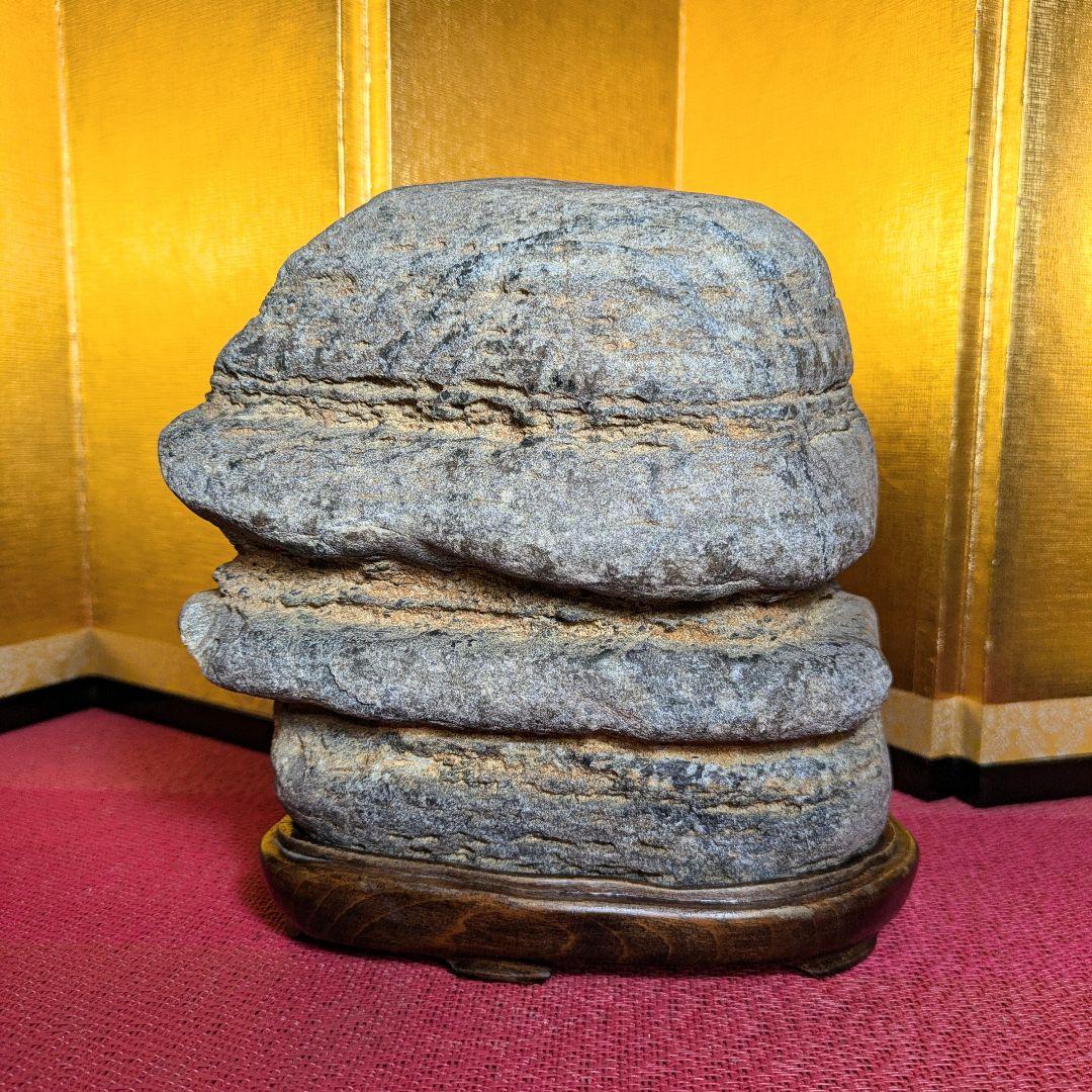 水石 3.7㌔ 茅舎石 鑑賞石 観賞石 水石 盆石 天然石 置物