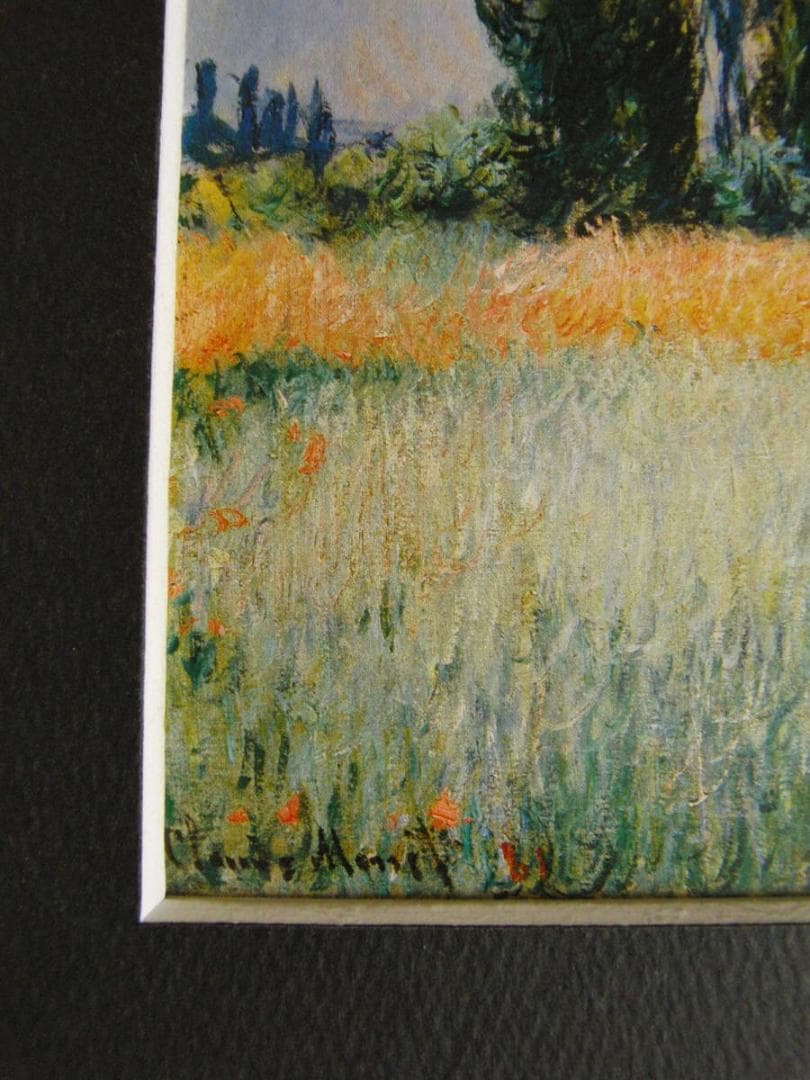 クロード・モネ、「The Wheat Field」、厳選、希少大判画集・額装画