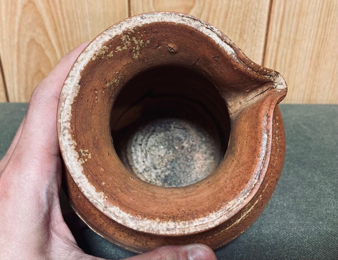 古備前 江戸中期頃 雀口 小壺 (検索 酒器 徳利