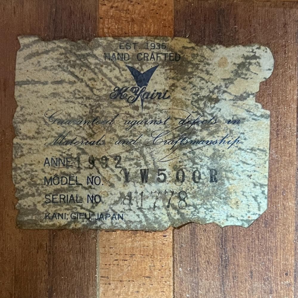 K.Yairi YW500Rアコースティックギター 日本製