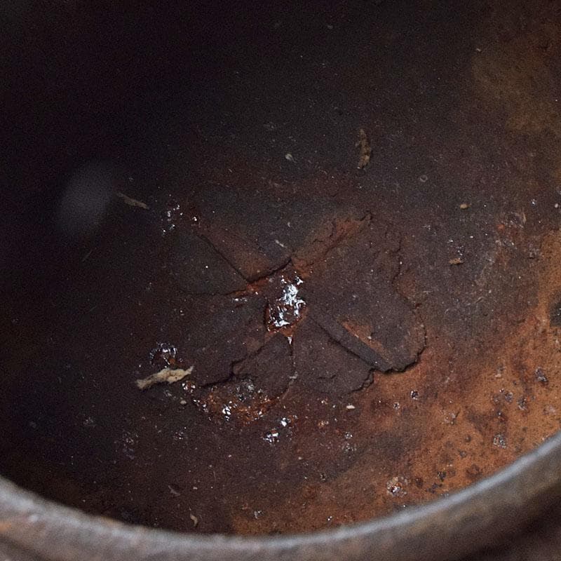 煎茶道具　金龍堂造　漢詩竹文　鉄瓶　鉄釜　M　R8870