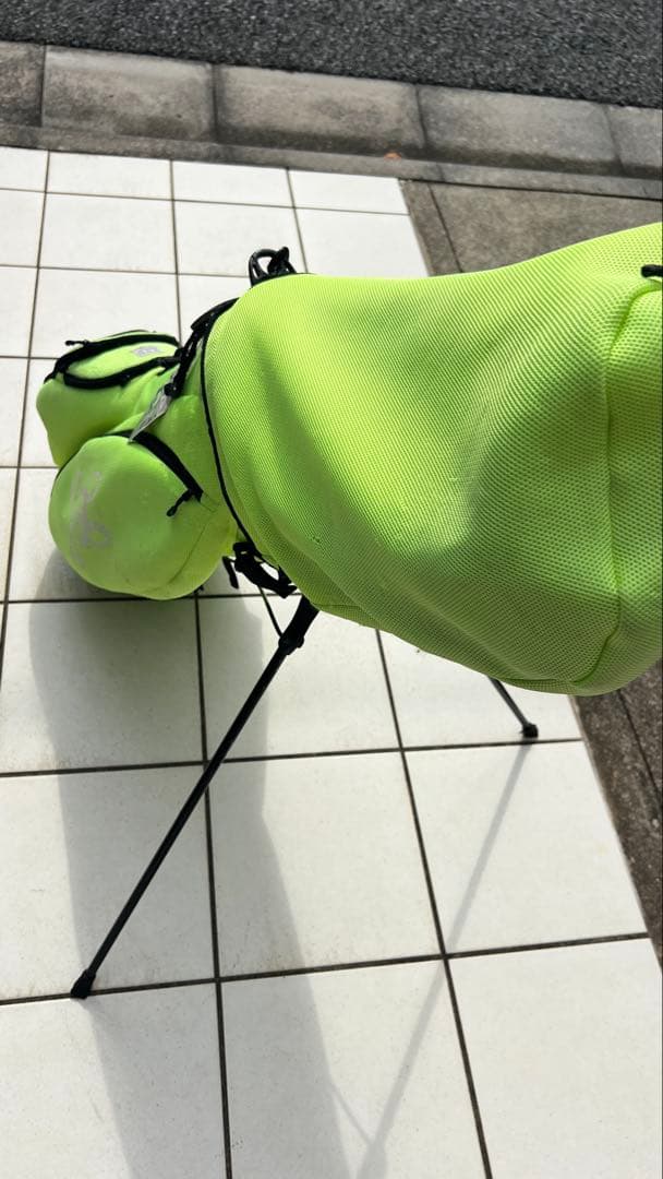 サイコバニー Psychobunny キャディバッグ 蛍光グリーン スタンド付き