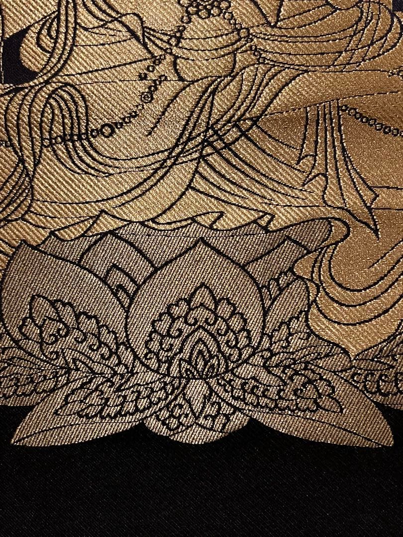 西陣織 佐藤重教「聖観音般若心経」金糸 仏画 日本画 掛軸 掛け軸 茶掛 織物