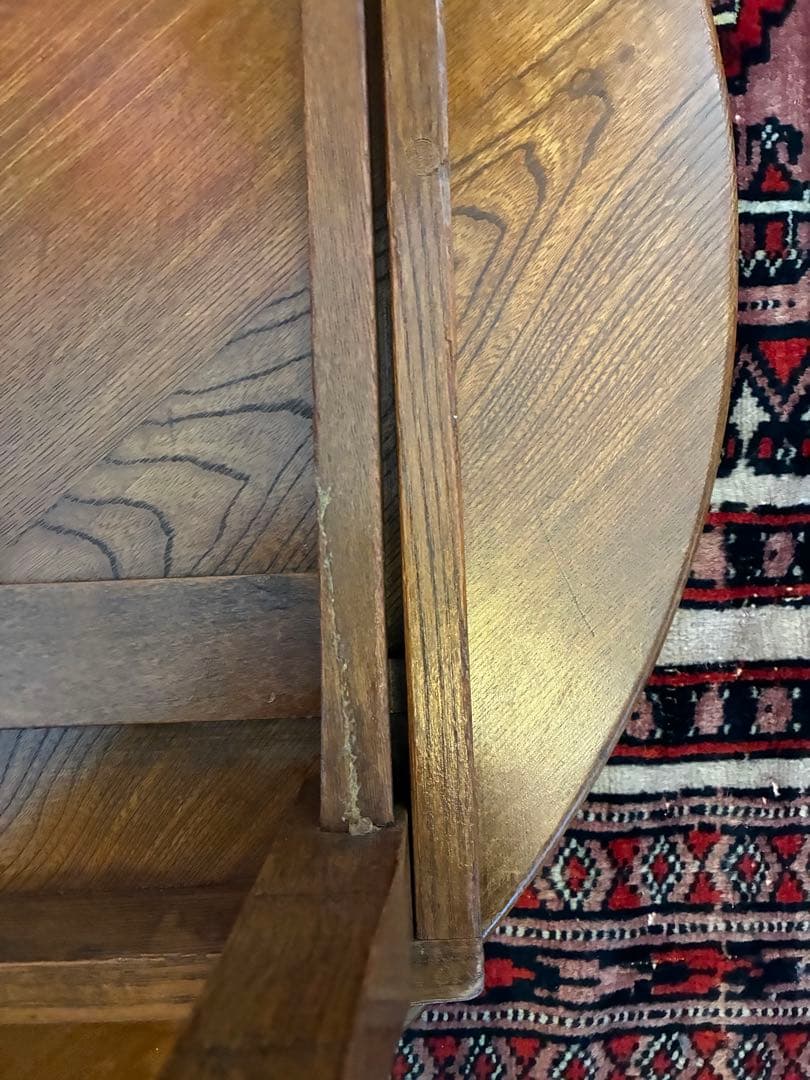 大きめサイズ 丸ちゃぶ台 折り畳み 古道具 古家具 昭和 アンティーク