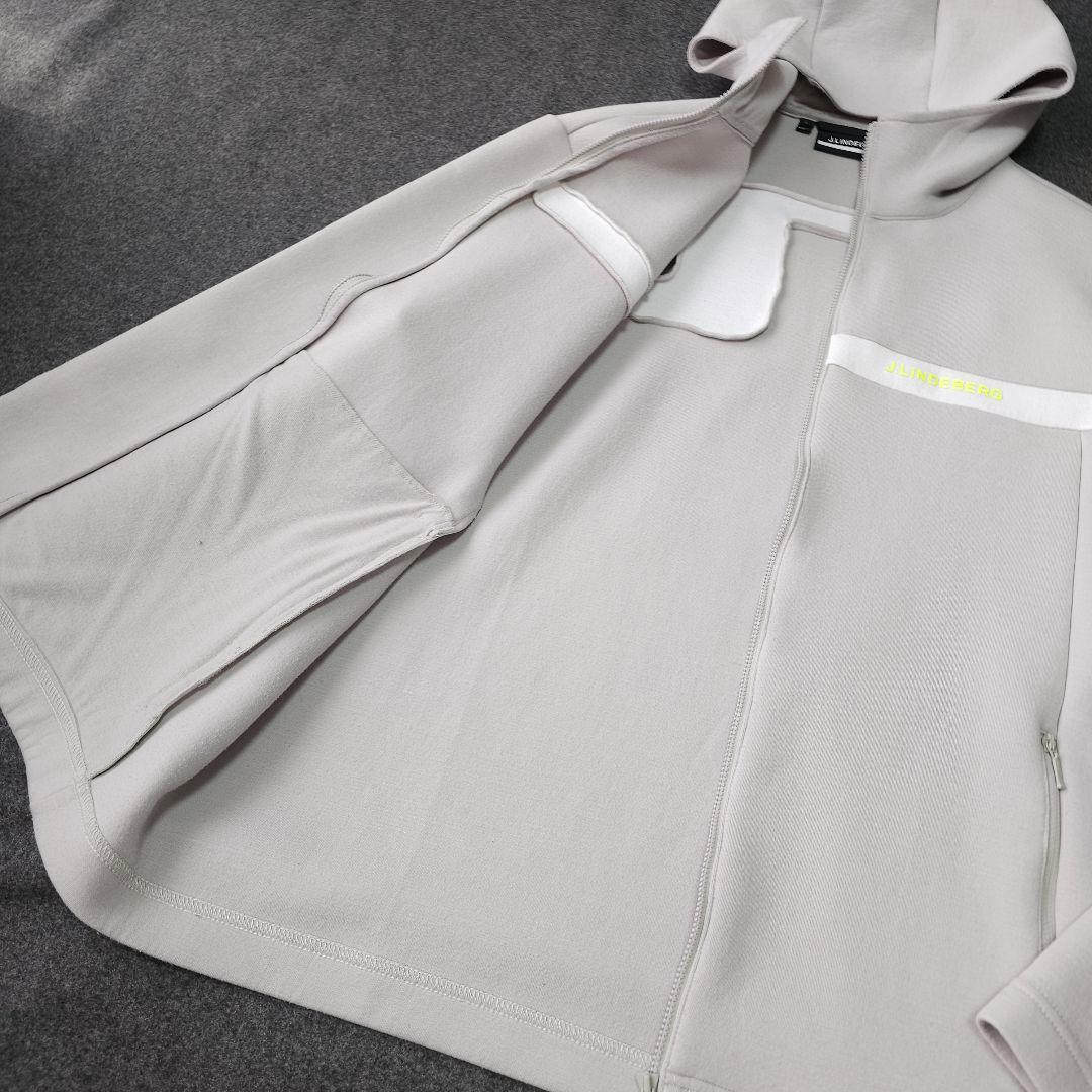 ジェイリンドバーグ ダンボールニット 長袖ゴルフジップブルゾンジャケット L