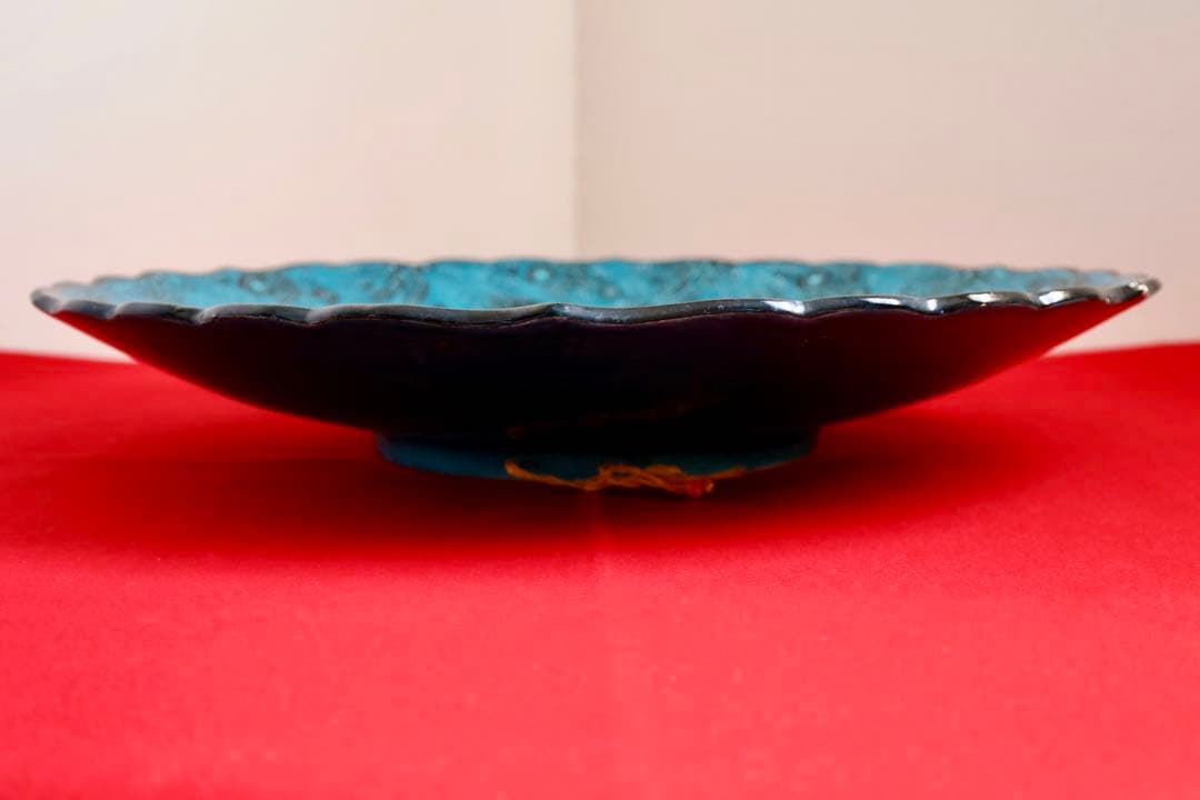 トルコ雑貨・大皿・飾皿【トルコブルー　ターコイズブルー】