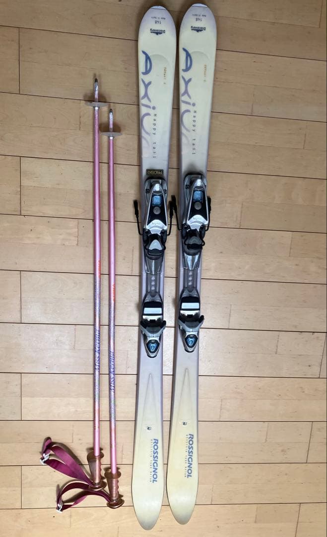 レディース ROSSIGNOL✴︎カービングスキー板148・ストック