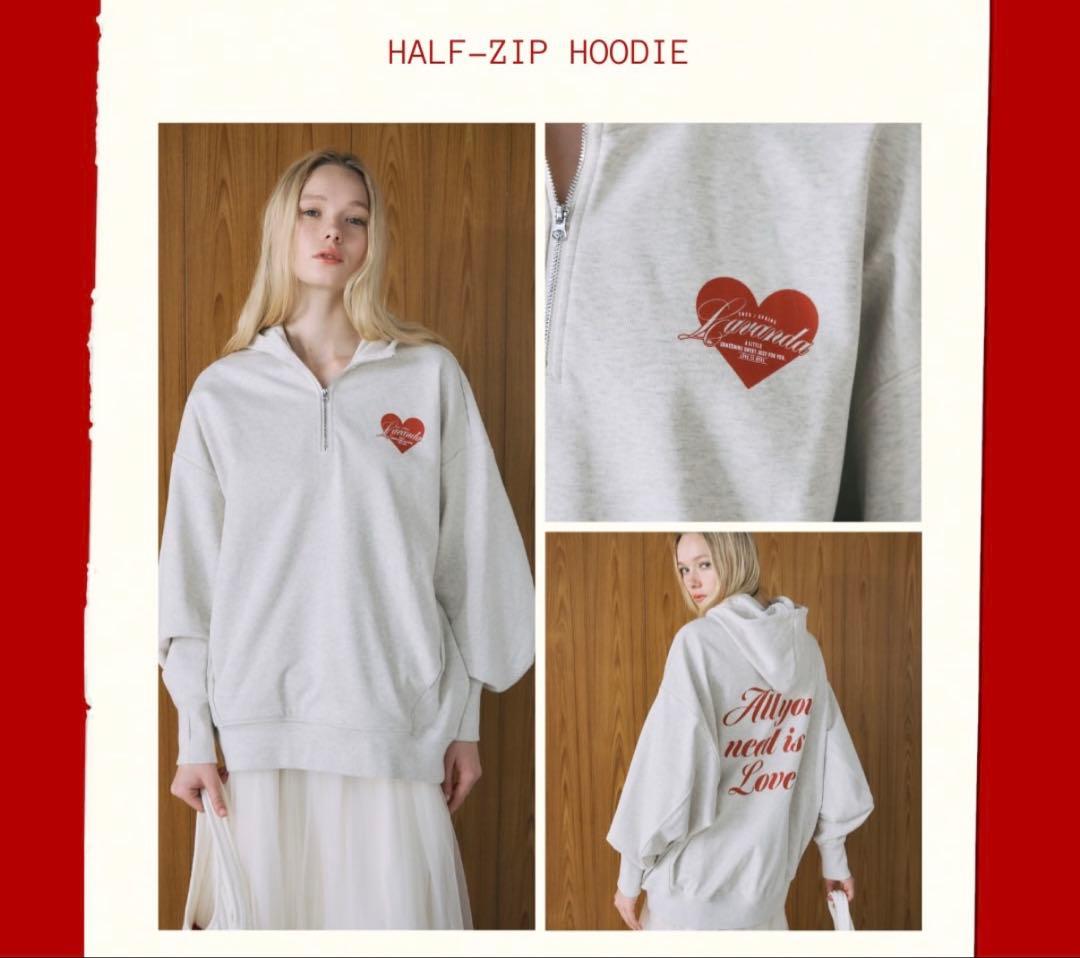 宇野実彩子 LAVANDA 展示会限定 ハーフジップフーディー