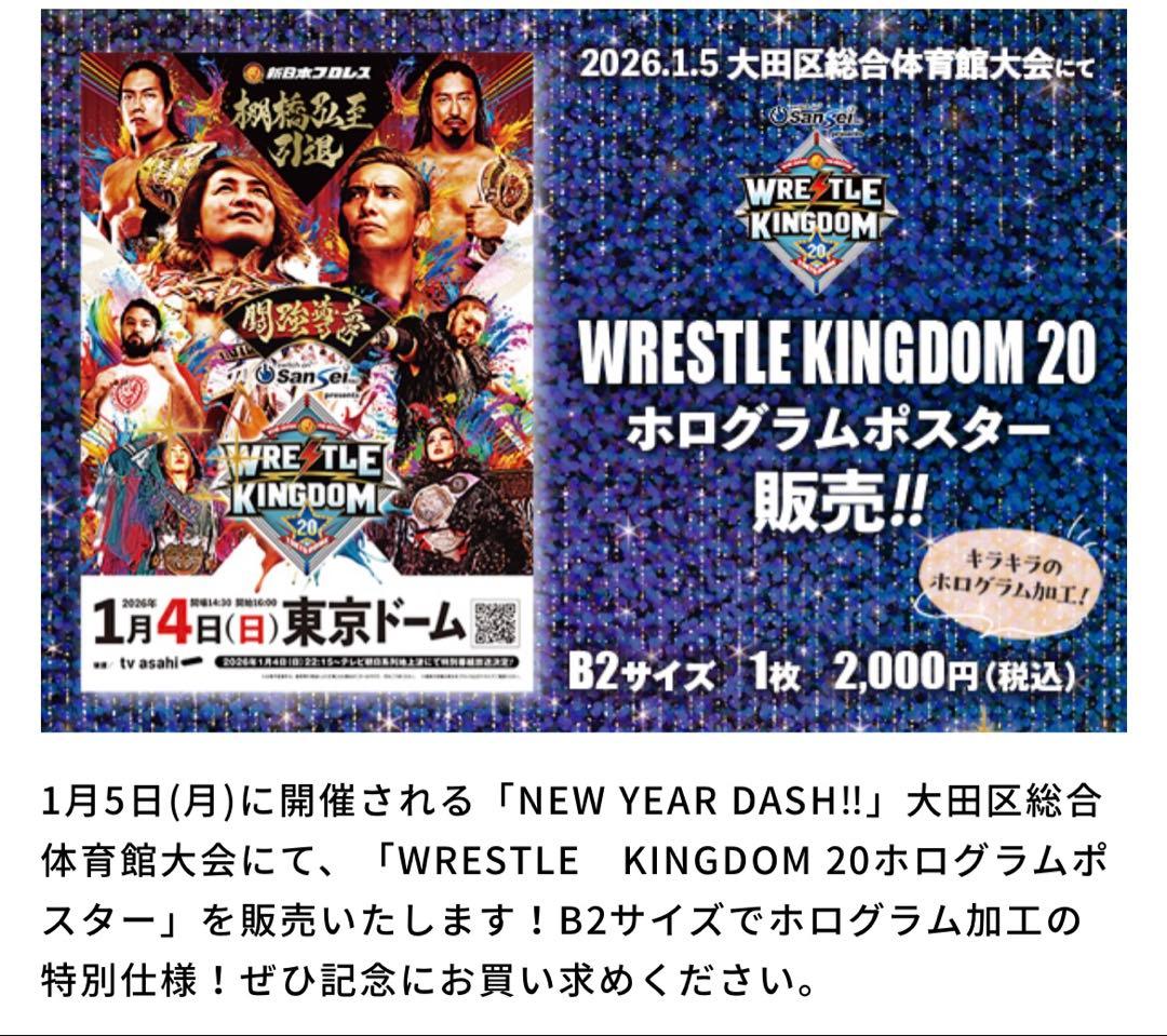 棚橋引退限定　大田区B2サイズポスター　フィギュア　パンフレット　セット