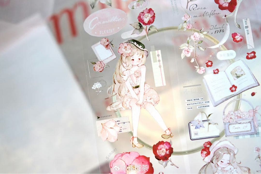 海外　マスキングテープ　雀斑茶 新作4点+おまけ4点⚠️亮面pet（48.210）