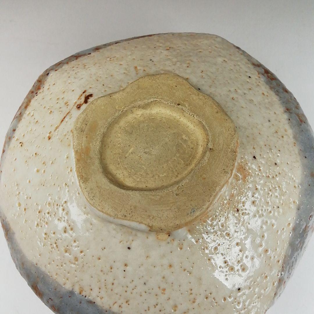 Ｔ４２４　茶碗　『倣　鼠志野　茶碗』『峯紅葉』『野中春清 造』　共箱　茶道具