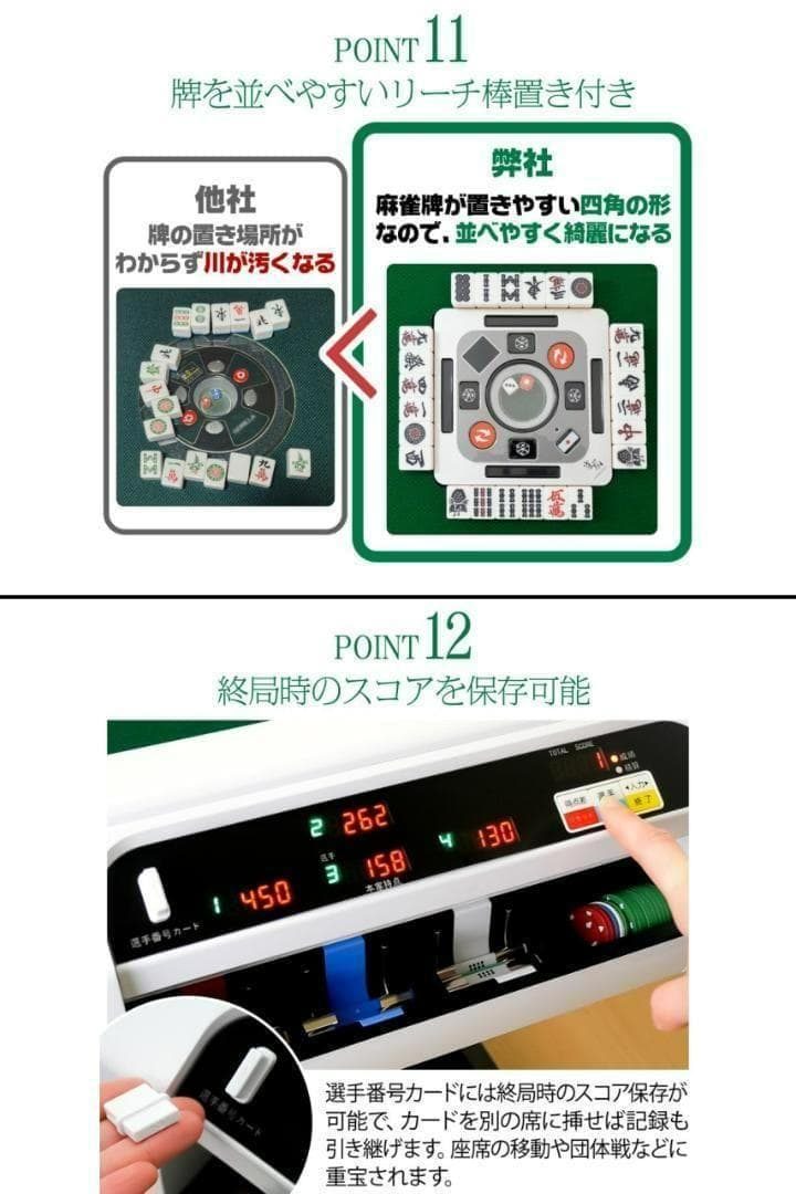 全自動 麻雀卓 点数表示 麻雀台 ガラス脚 折りたたみ テーブルボード付（M黒）