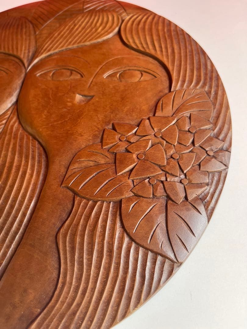 日光彫 アートパネル　迎清臣　民芸　工芸　昭和レトロ　迎刀　ジャパニーズモダン