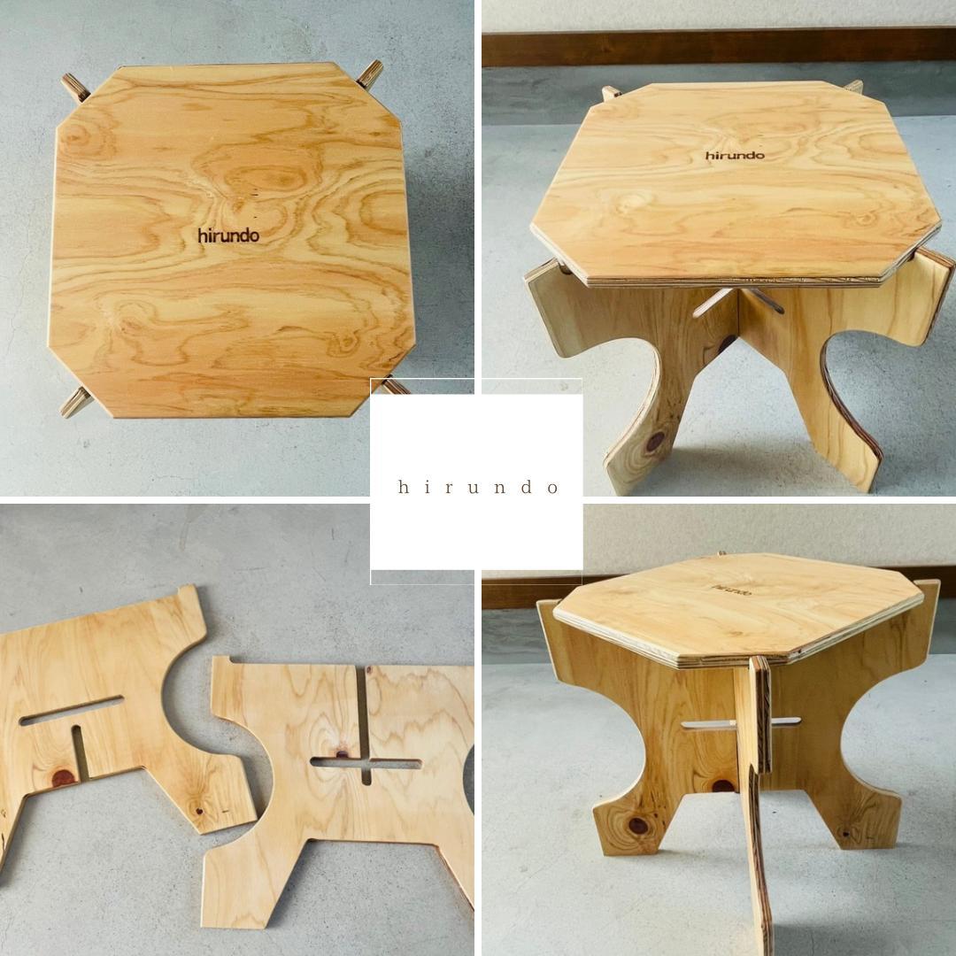 (B品・傷あり)組立式 七輪テーブル&チェア2脚セット　BBQ　七輪