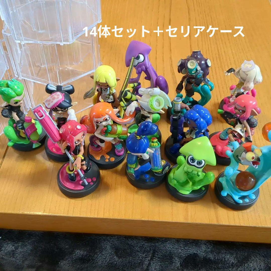 スプラトゥーン フィギュア 14体セット　セリアケース