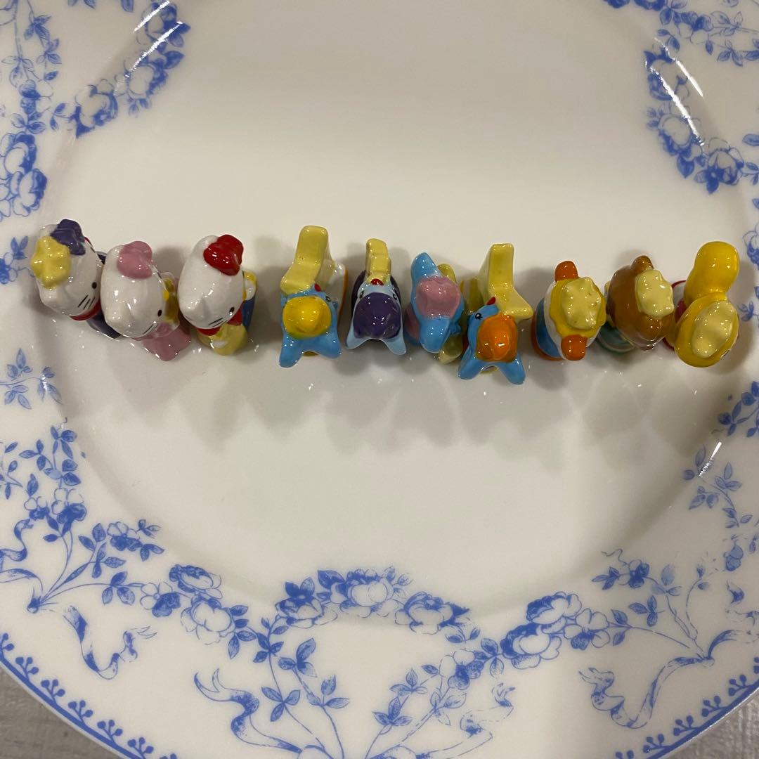 フェーブ ハローキティ10体 フェーヴ 陶器 ミニチュア　王冠