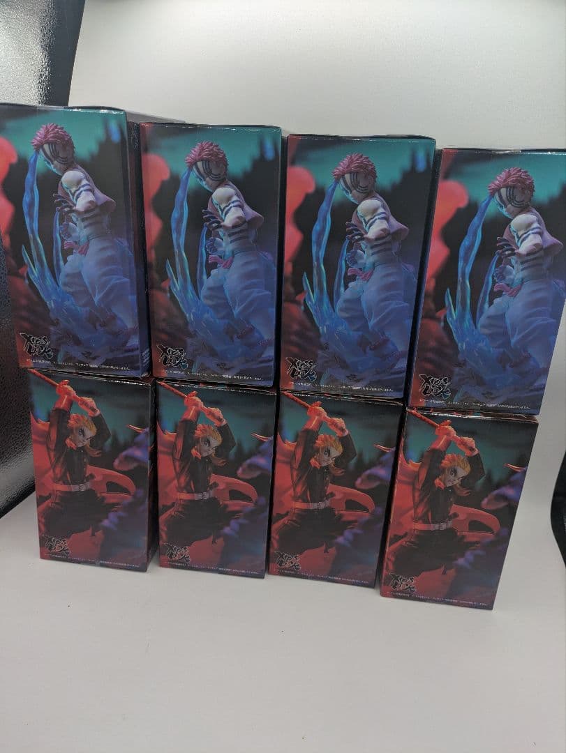 鬼滅の刃XrossLinkフィギュア プライズ 猗窩座4個 煉獄杏寿郎4個