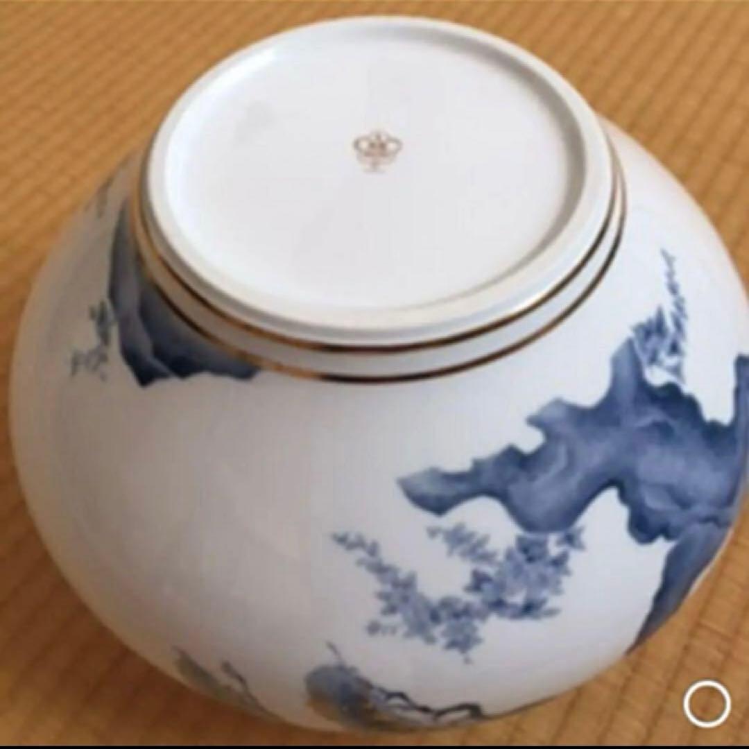 皇室御用達 大倉陶園 【老松】花瓶 花生