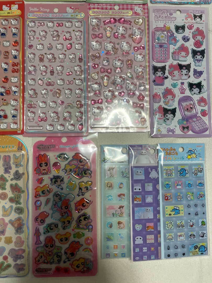 ボンボンドロップシール　まとめ売り　コットンパフィシール　サンリオ　ディズニー