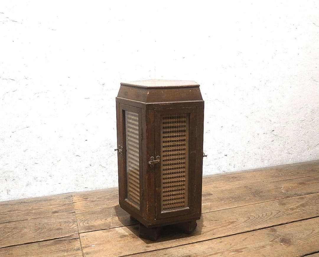 1336 回転式　レトロなハンコケース　判子　ガラスケース　レトロ　アンティーク