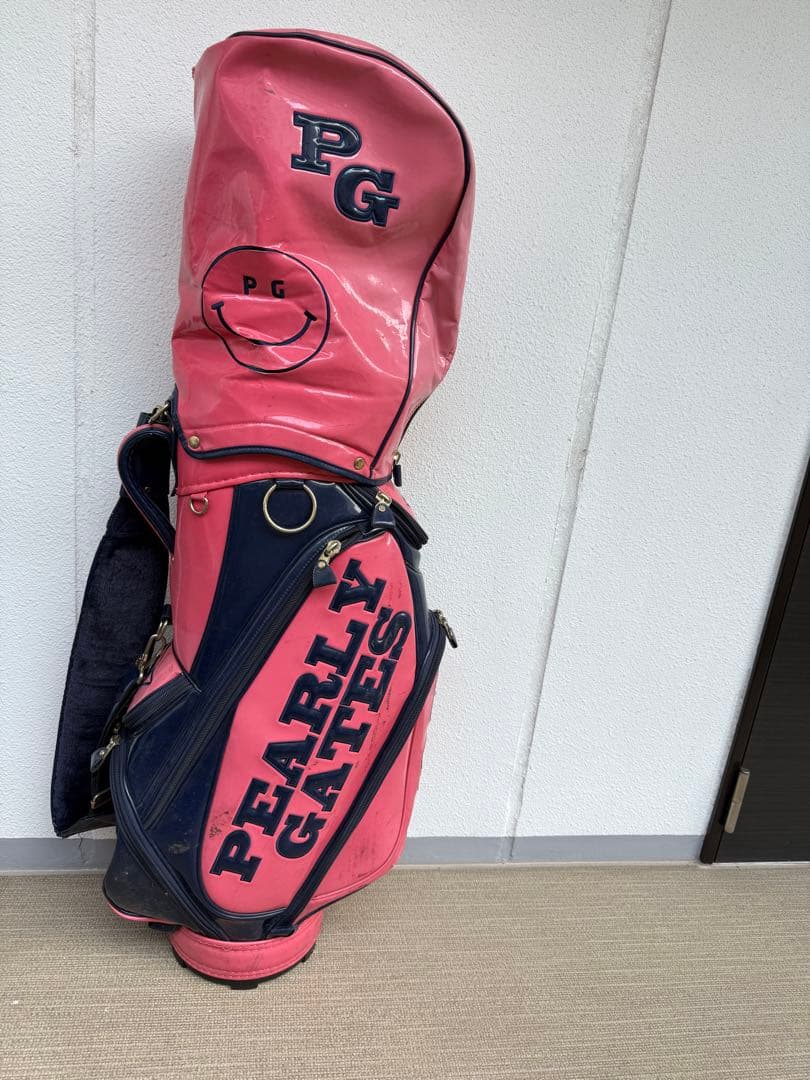 PEARLY GATES ゴルフバッグ ピンク/ネイビー　キャディバッグ