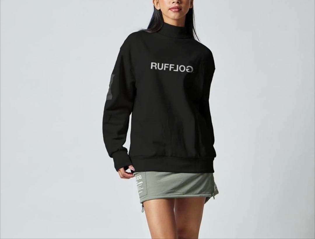 メンズウェア RUFFLOG MOCK NECK SWEAT BLACK