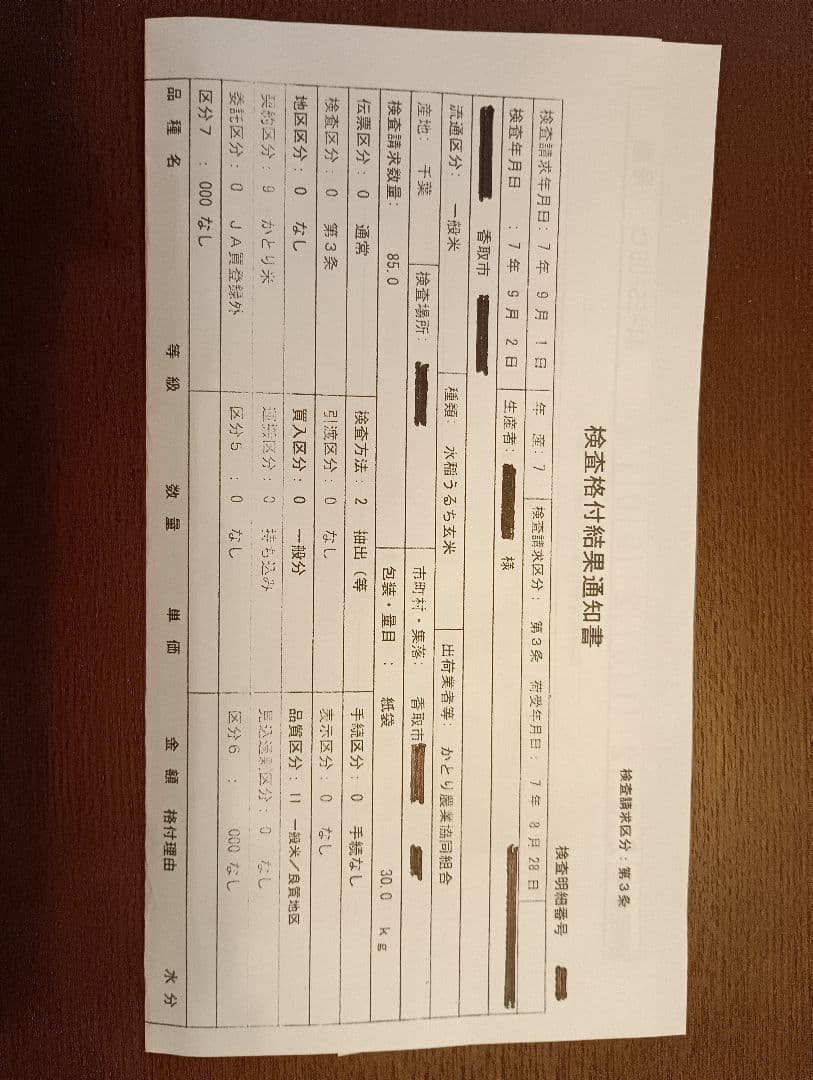 千葉県香取産 令和7年産コシヒカリ 20kg 玄米