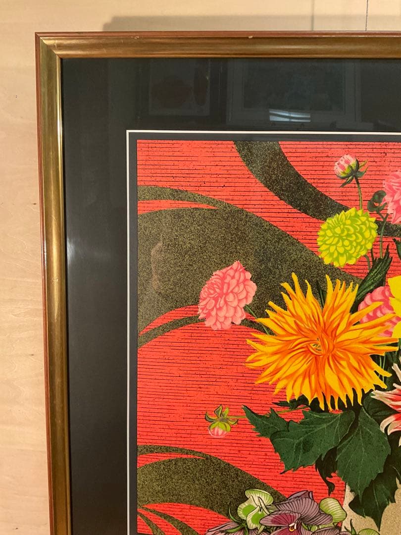 イヴ・ガンヌ　「夏の花束」　リトグラフ　直筆サイン・エディション有り