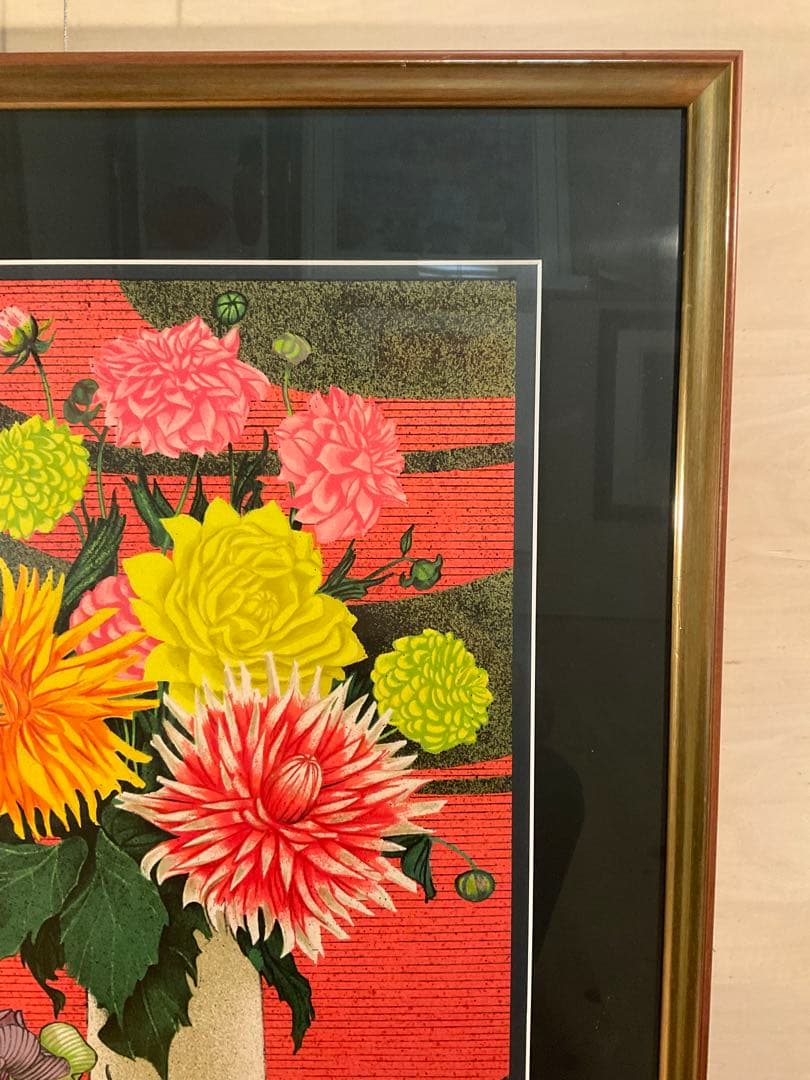 イヴ・ガンヌ　「夏の花束」　リトグラフ　直筆サイン・エディション有り