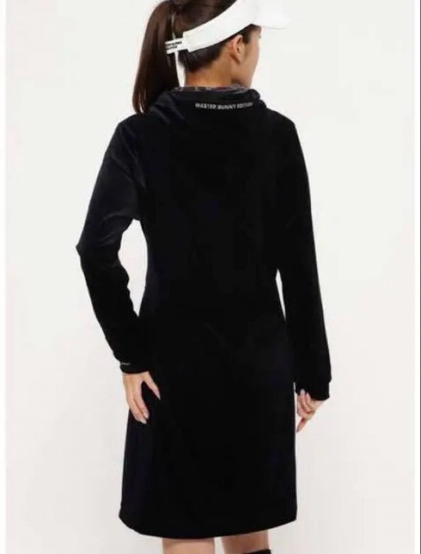 ⭐️ほぼ新品⭐️マスターバニー ベロア パーカーワンピース フーディ 黒