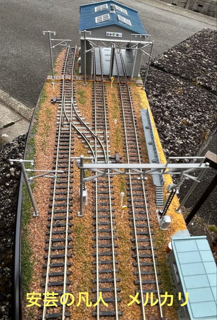 ヒロnゲージ ジオラマ61 電車庫のある風景　アクリルケース付