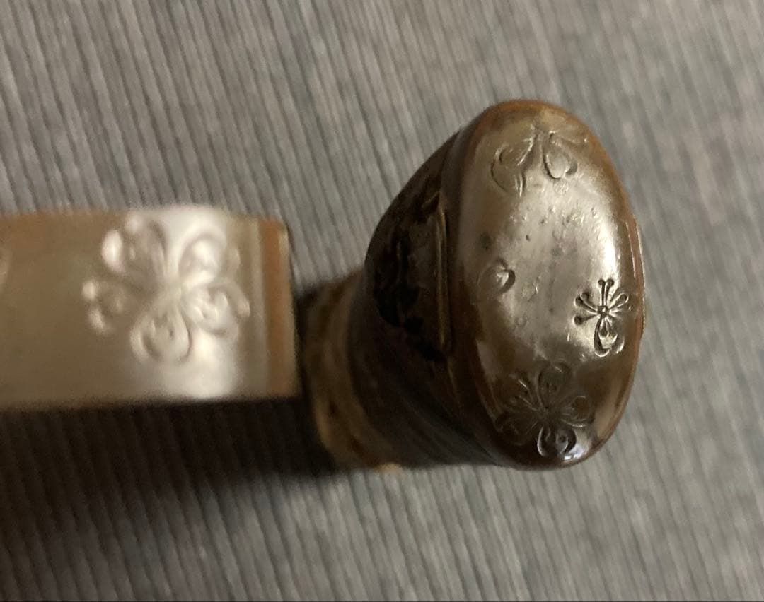 刀装具　薩摩鞘　脇差柄前　西南戦争期　蔵出し品