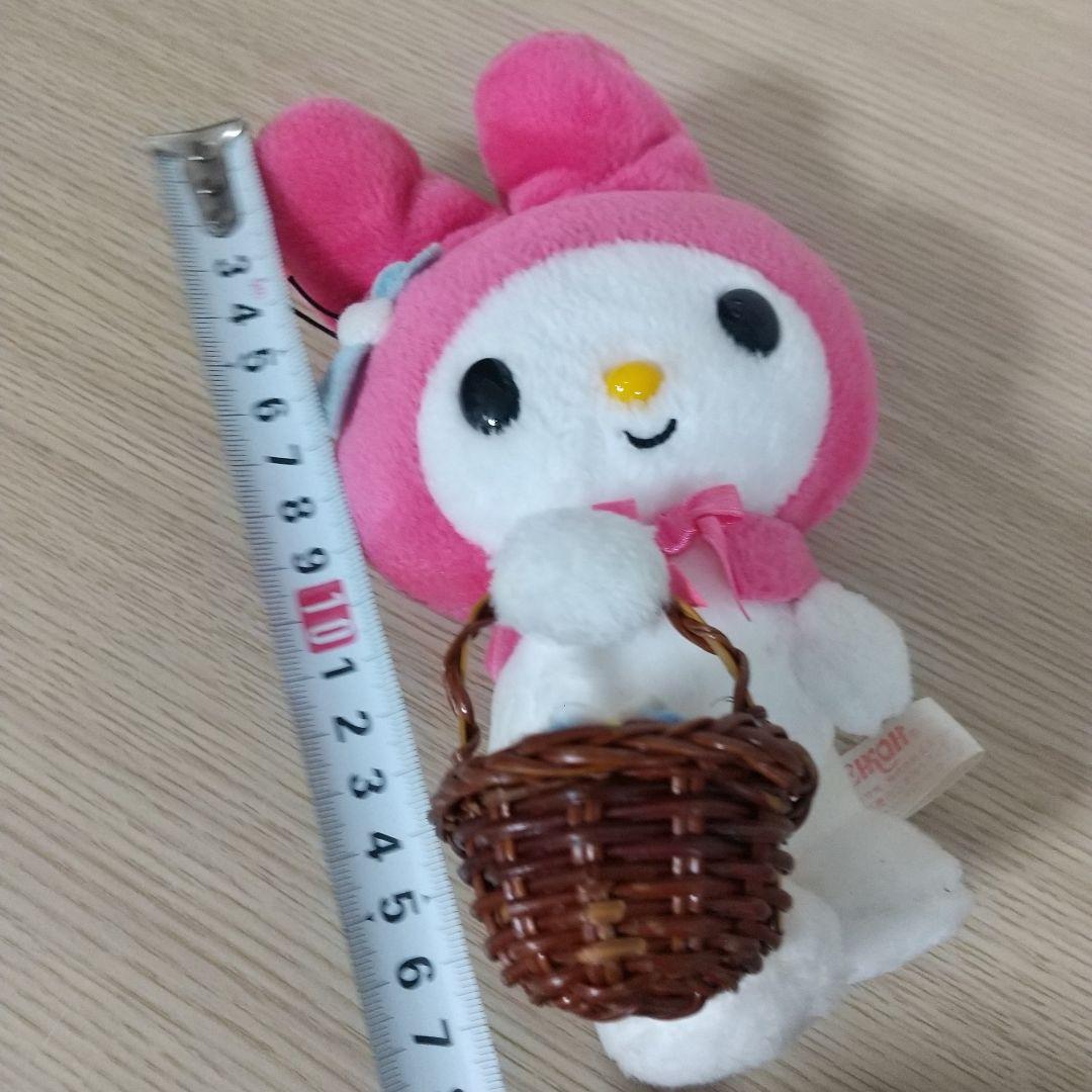 マイメロディ　カゴバッグ　バスケット　ぬいぐるみ