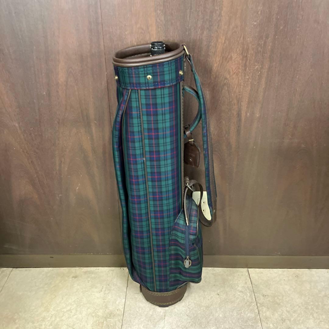 ミズノ レトロ タータンチェック柄 ゴルフバッグ キャディバッグ ゴルフ用品