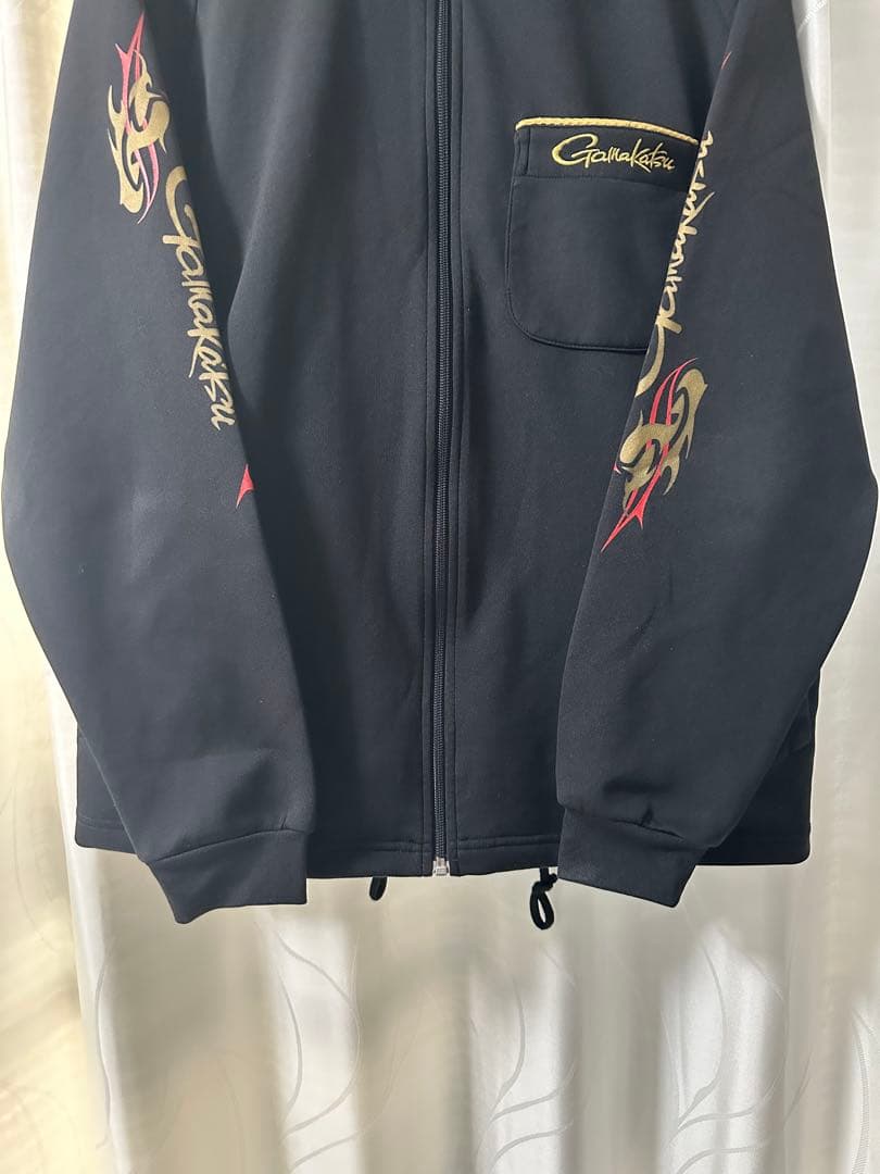 【適品】がまかつ ジャージ スーツ LL（XL）ブラック　GM-3324