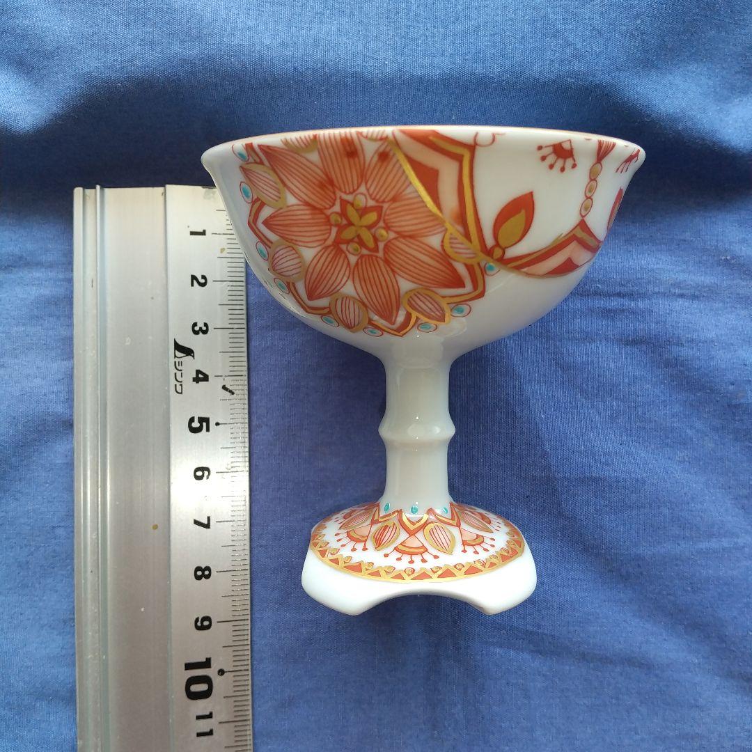 作家物♦️馬上杯 九谷　　赤絵　高　聡文