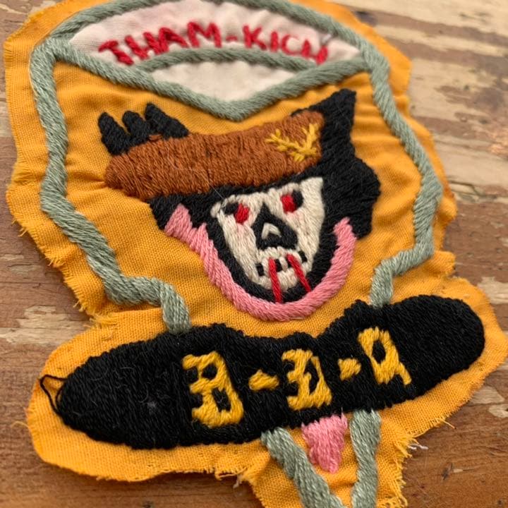 vintage 50s〜60s army skull ワッペンtham-kich