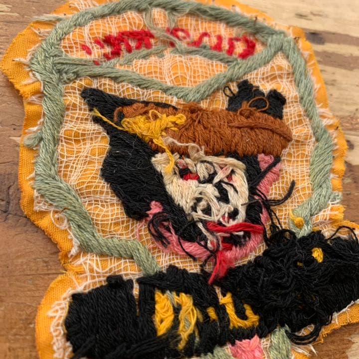 vintage 50s〜60s army skull ワッペンtham-kich