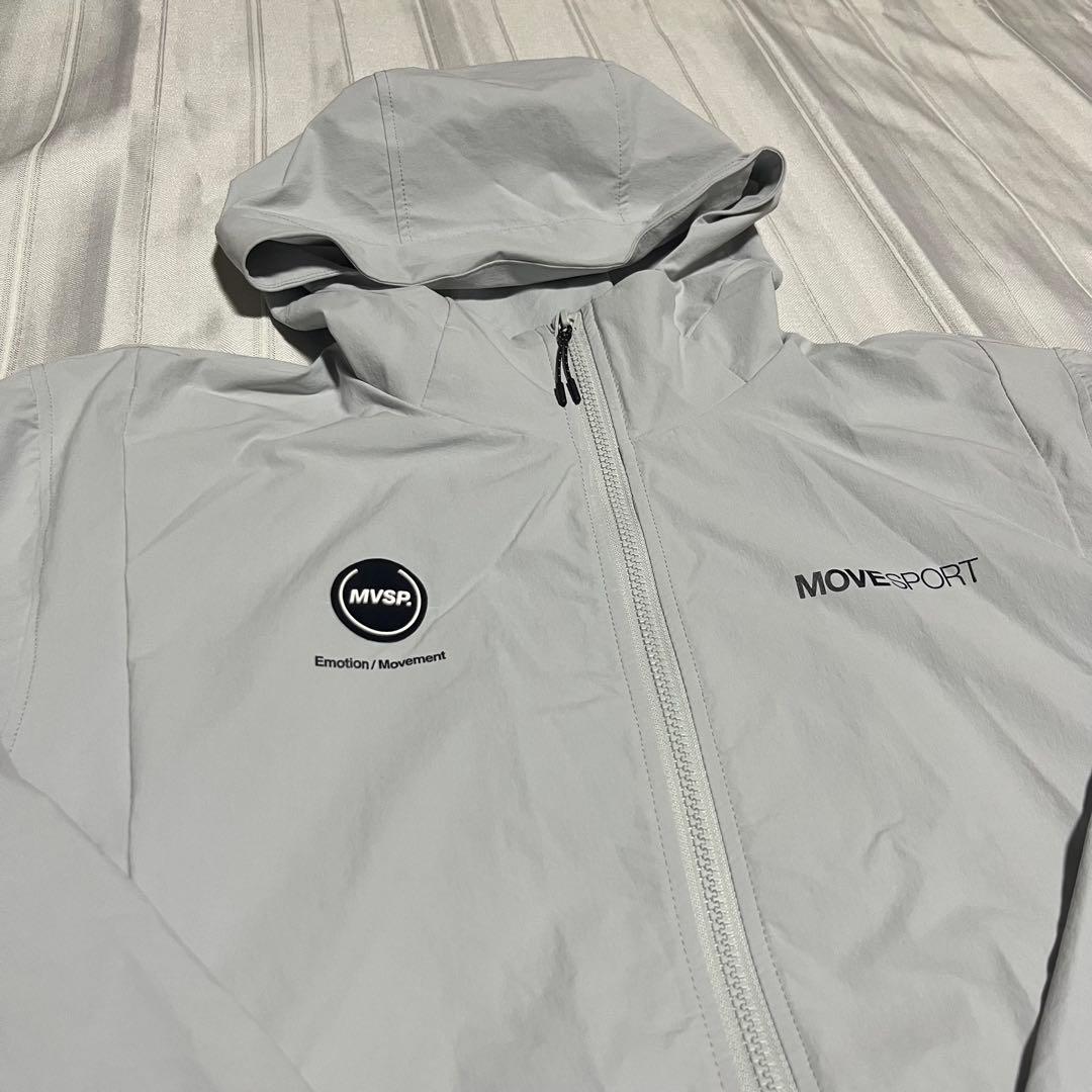 MOVE SPORT ライトグレー フード付き ウォームアップウェアXLサイズ