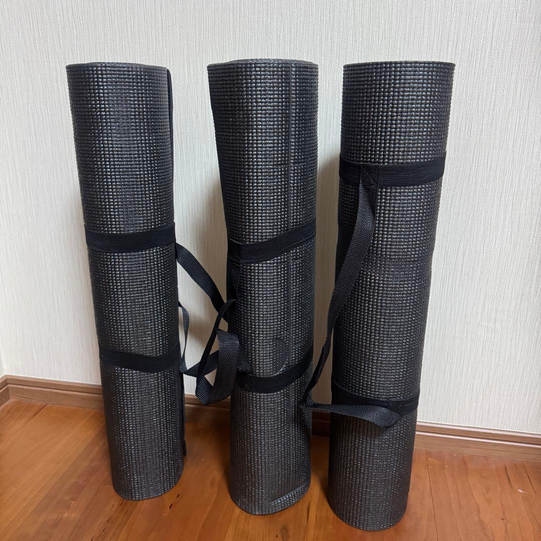 黒いヨガマット 3本セット