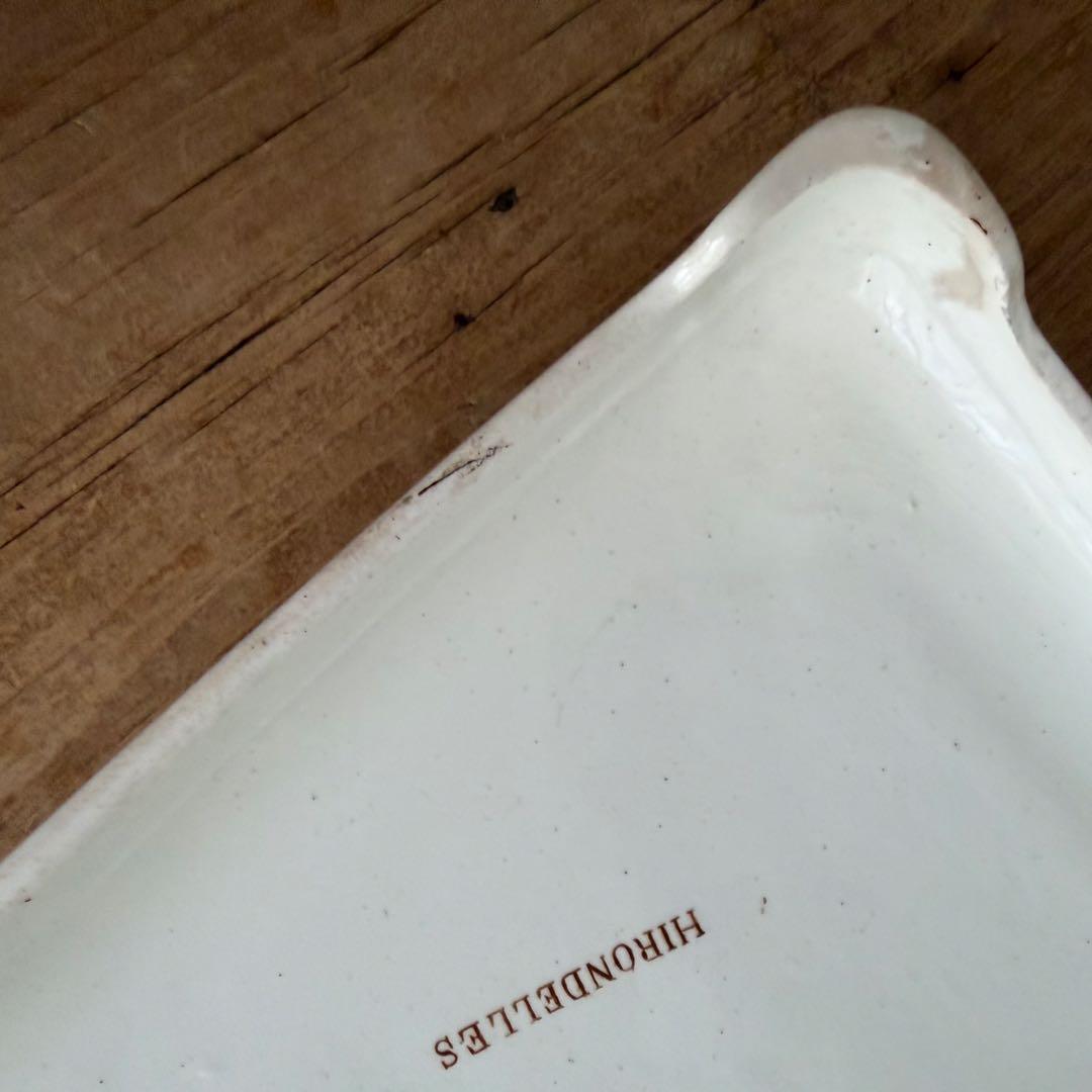 LONGWY フランスアンティーク ツバメ 鍋敷き 補修歴あり