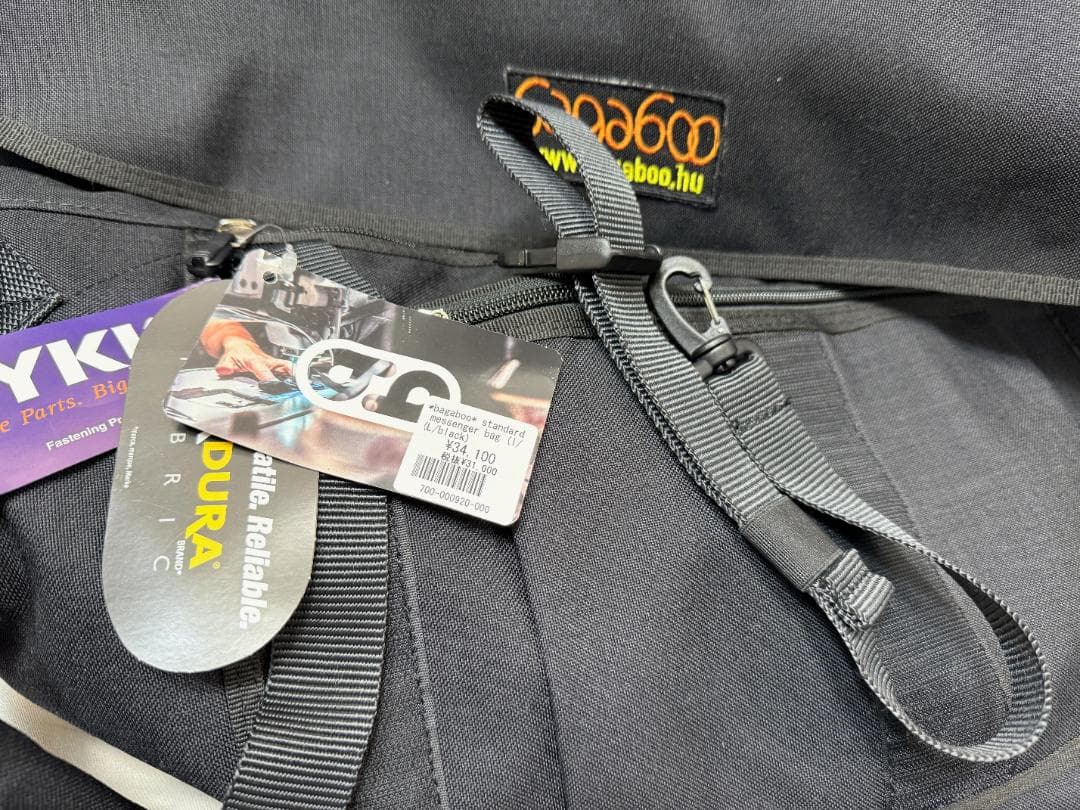 新品未使用：BAGABOOメッセンジャーバッグ スタンダード 黒 Lサイズ