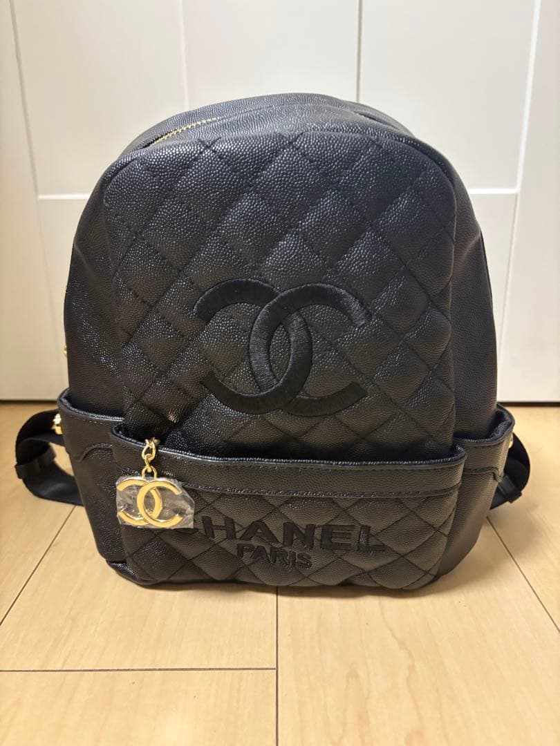[CHANEL] シャネル ノベルティ リュック ・バッグパック ブラック