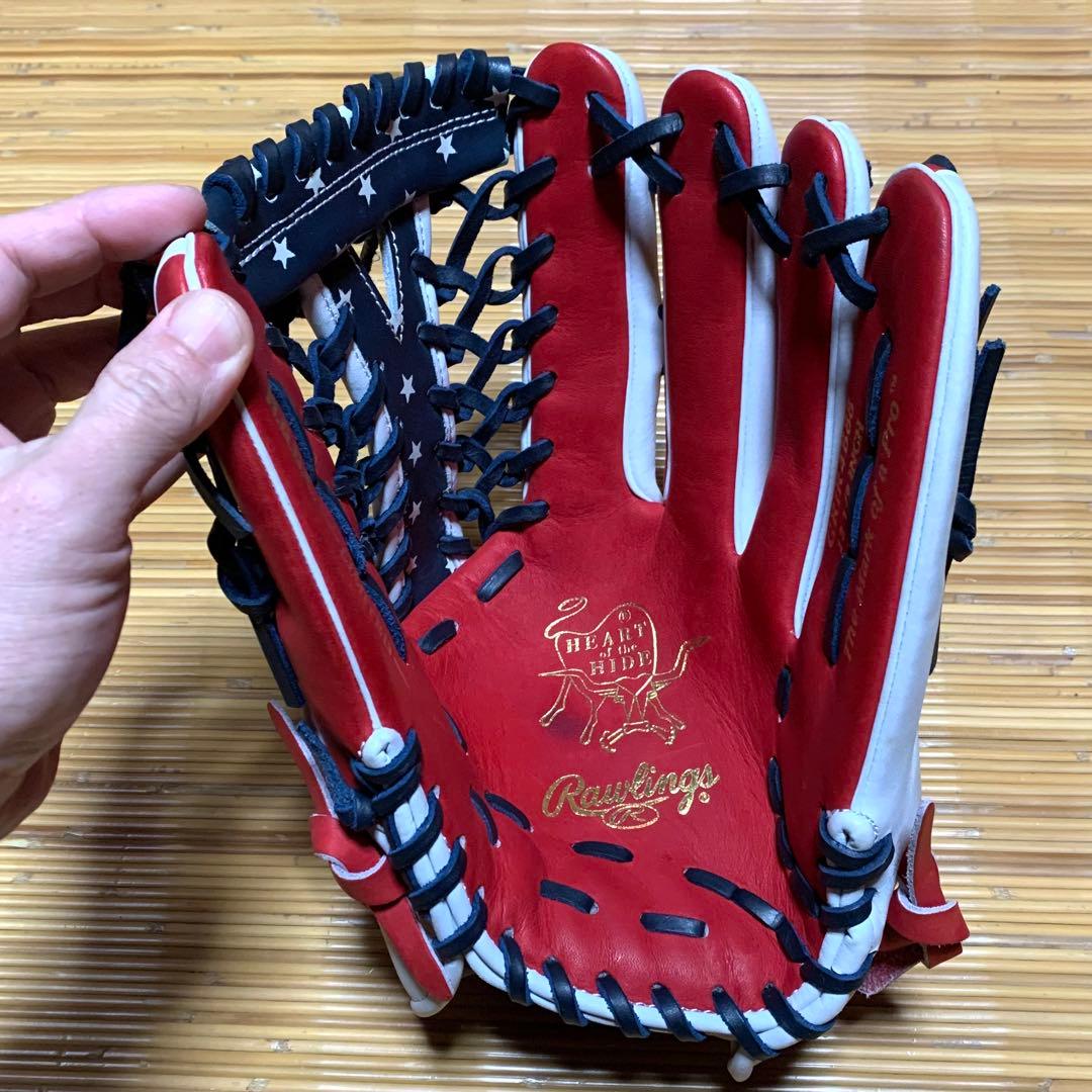 極美品　ローリングス限定品　一般軟式外野手用グラブ　グローブ